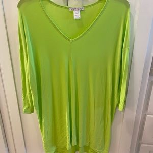 Joy Joy lime green tunic top